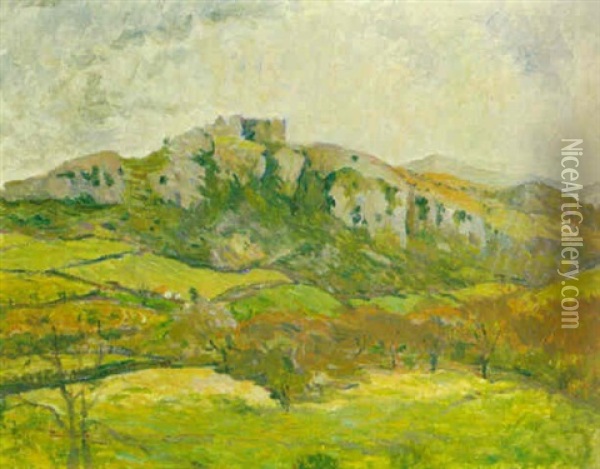 Carreg Cennan Castle Oil Painting - James Bolivar Manson