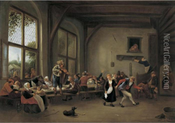 A Country Wedding Oil Painting - Jan Steen
