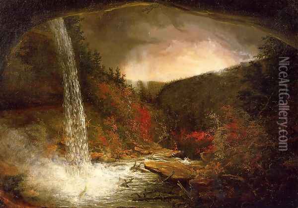 Kaaterskill Falls Oil Painting - Thomas Cole