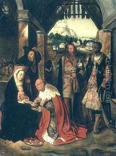 Adoration of the Magi Oil Painting - Marcel Helman