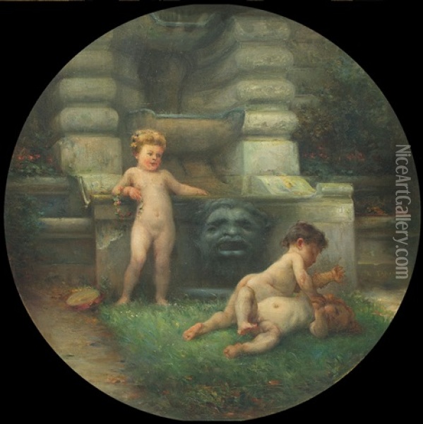 La Dispute Oil Painting - Emile Tabary