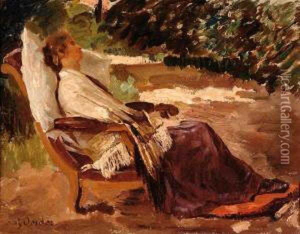The Afternoon Nap Oil Painting - Frans David Oerder