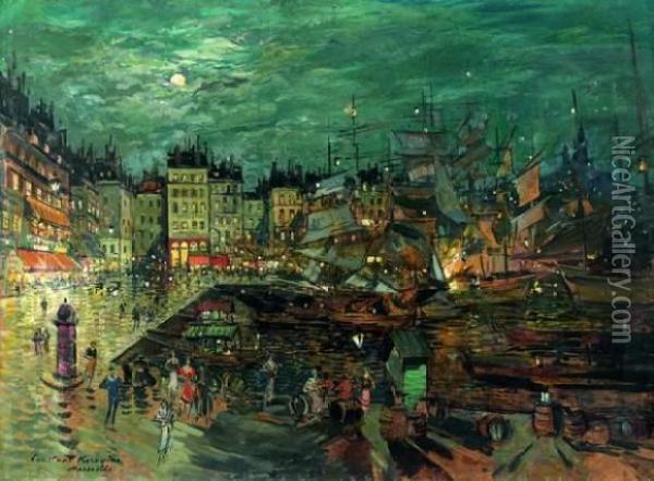 Le Port De Marseille Oil Painting - Konstantin Alexeievitch Korovin