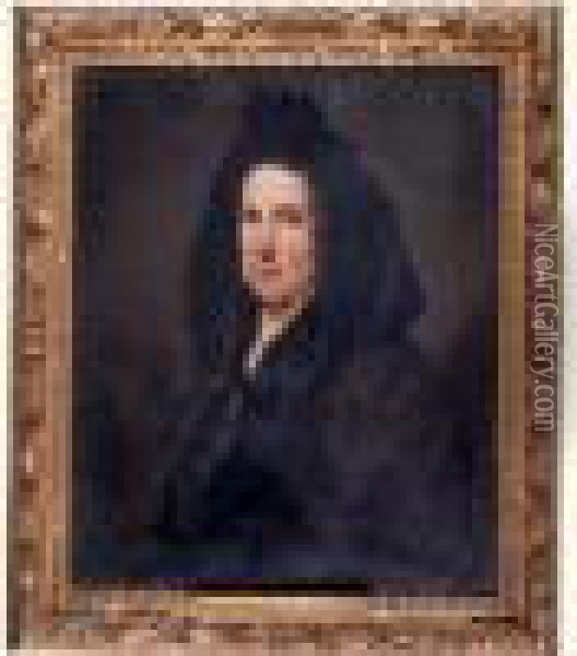 Portrait De Francoise D'aubigne, Marquise De Maintenon Oil Painting - Hyacinthe Rigaud