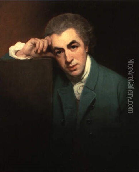 Portrait Of William Hayley Oil Painting - George Romney