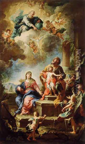 Rest on the Flight to Egypt 1737 Oil Painting - Martino Altomonte