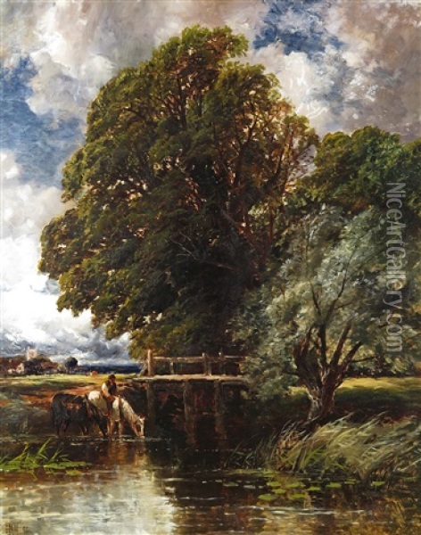 The Watering Place Oil Painting - Edmund Morison Wimperis