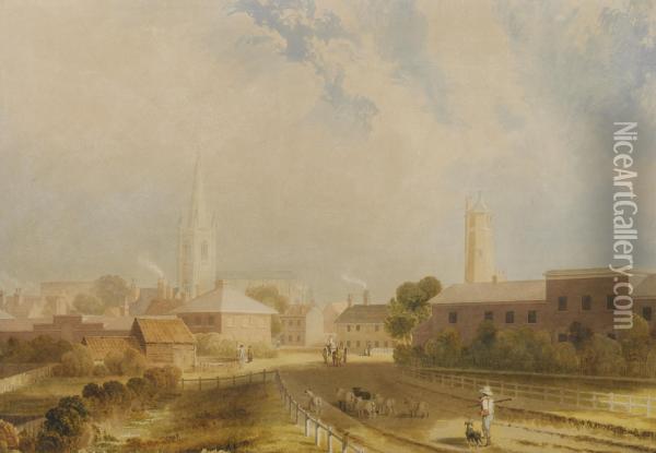 View Of Harwich, Essex Oil Painting - Henry Ninham