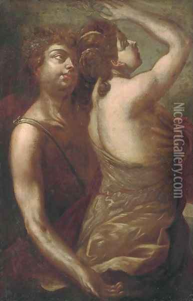 Daphne and Apollo Oil Painting - Giacinto Brandi