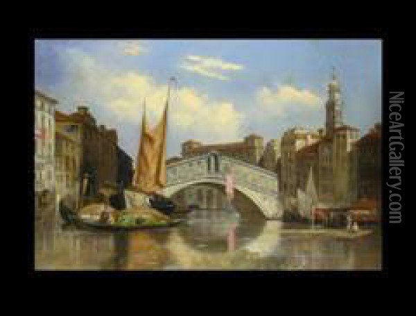 Venezianische Ansicht Oil Painting - Carlo Brioschi