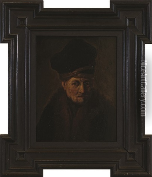 Ritratto Del Cosidetto Padre Di Rembrandt Oil Painting - Christian Wilhelm Ernst Dietrich