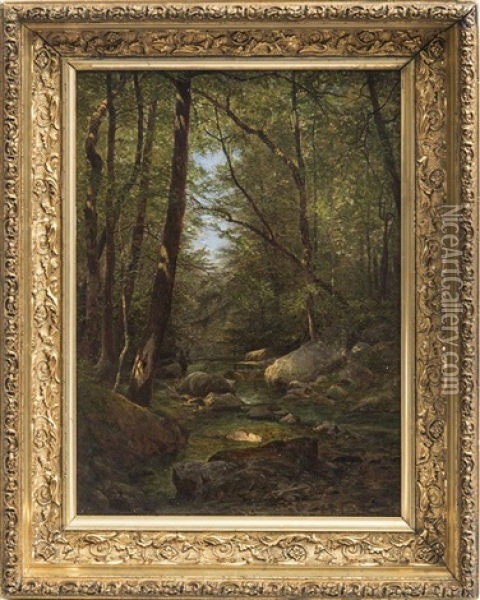A Catskill Creek Oil Painting - Frank Anderson