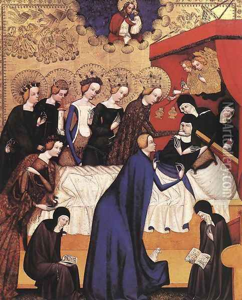 The Death of St. Clare 1410 Oil Painting - Master of Heiligenkreuz