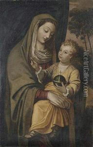 Virgen Con El Nino Oil Painting - Scipione Pulzone