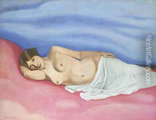 Femme nue couchee Oil Painting - Felix Edouard Vallotton
