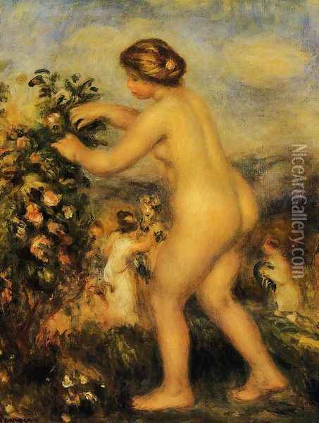 Ode To Flowers (after Anacreon) Oil Painting - Pierre Auguste Renoir