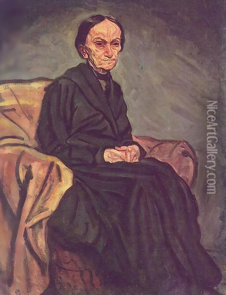 Portrait of my Mother 1918 Oil Painting - Bela Onodi