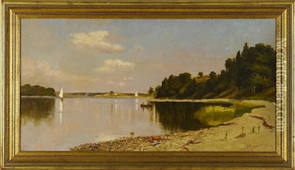 A Quiet Cove Oil Painting - John Noble Barlow