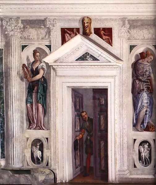 Illusory Door Oil Painting - Paolo Veronese (Caliari)
