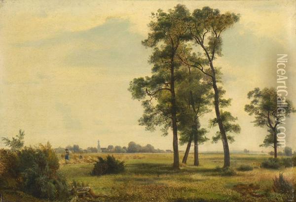 Erntelandschaft Oil Painting - Adolf Heinrich Lier