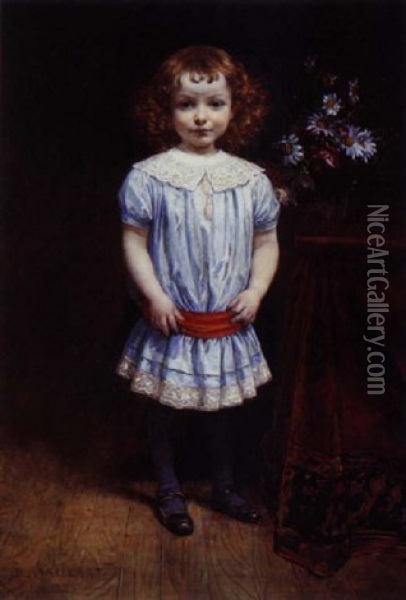 Portrait D'enfant Oil Painting - Diogene Ulysse Napoleon Maillart