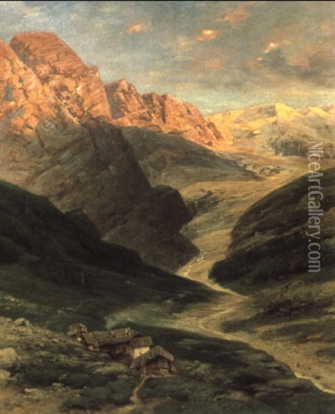 Gehoft In Den Dolomiten Oil Painting - Karl Heyn