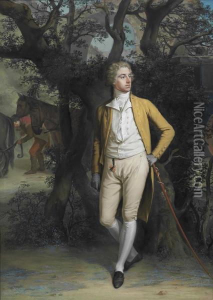Portrait Of Arthur Hill, 2nd Marquess Of Downshire (1753-1801) Oil Painting - Hugh Douglas Hamilton