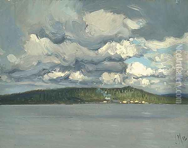 Sawmill, Lake Cecebe, Magnetawan River Oil Painting - James Edward Hervey MacDonald