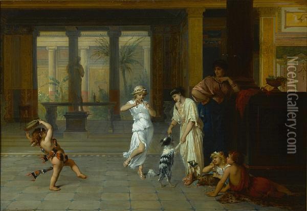 A Classical Concert Oil Painting - Pierre Oliver Joseph Coomans