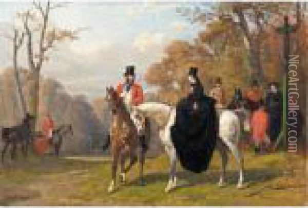 Le Commencement De La Chasse Oil Painting - Henri D'Annecy (Comte De) Montpezat