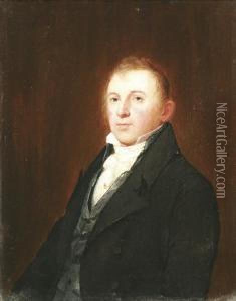 Portrait Of George Bradish Oil Painting - Jacob Eichholtz