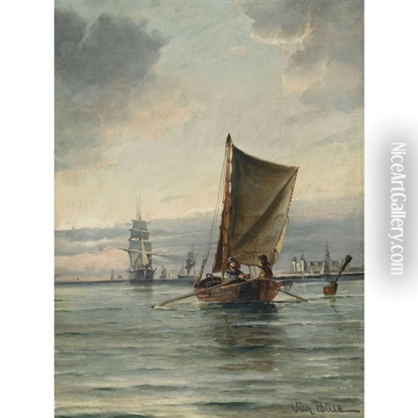 Segelschiffe Auf Ruhiger See Oil Painting - Vilhelm Victor Bille