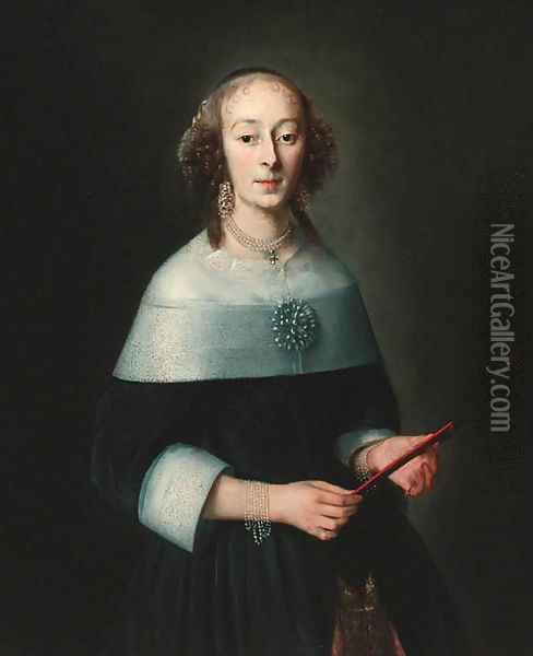 Portrait of a lady Oil Painting - Adriaen Hanneman