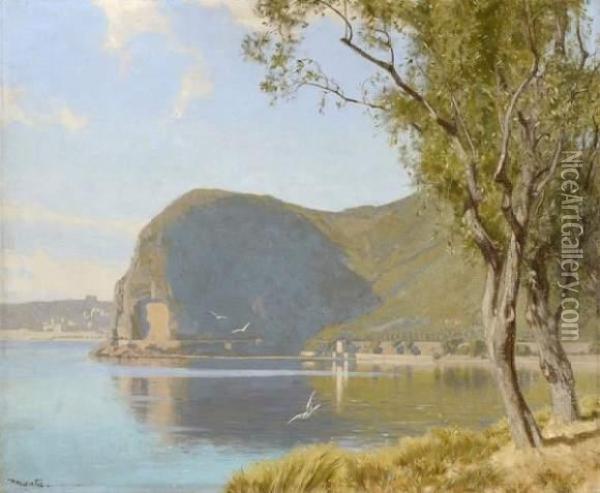 Bord De Lac En Suisse Oil Painting - Edouard Menta