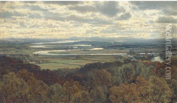 The Links Of Forth Oil Painting - David Farquharson