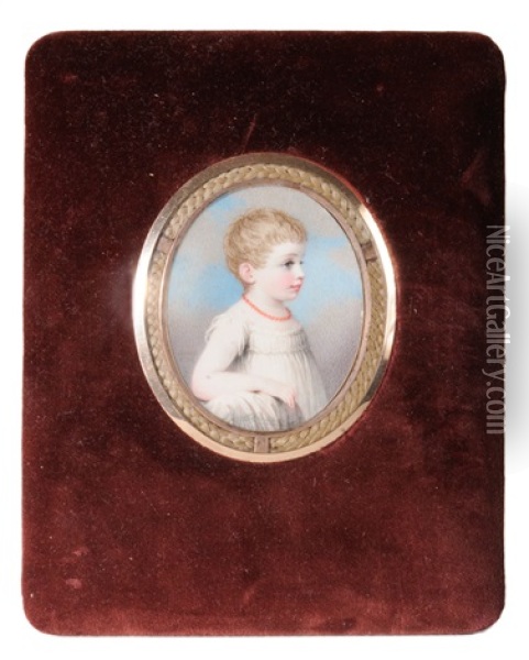 Portrait Of Anna Louisa Blake Heyward, As A Child Oil Painting - Adam Buck