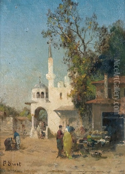 Eyoub Vers Constantinople Oil Painting - Germain Fabius Brest