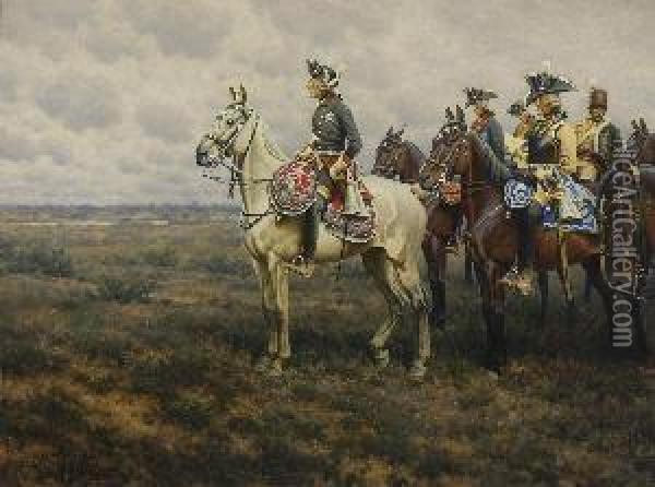 Friedrich Ii. Von Preusen Oil Painting - Hugo Ungewitter