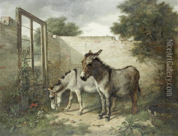 In The Pound Oil Painting - Walter Hunt
