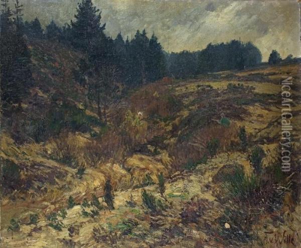 Landschaft Mit Jager Oil Painting - Fritz Von Wille
