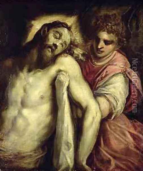 The Entombment Oil Painting - Palma Vecchio (Jacopo Negretti)