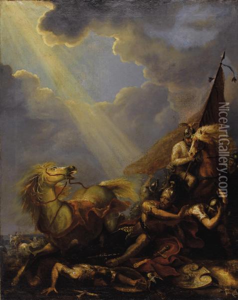 Conversion Of St. Paul Oil Painting - Peter Francis Bourgeois
