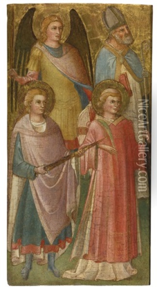 Four Saints Oil Painting - Francesco D'Antonio Da Viterbo