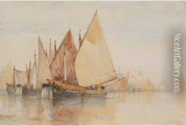 Venezia Oil Painting - Frederick James Aldridge