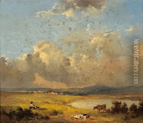 Eine Landschaft In Niederosterreich Oil Painting - Franz Reinhold