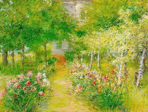 View of the Garden Oil Painting - Walter Fitch