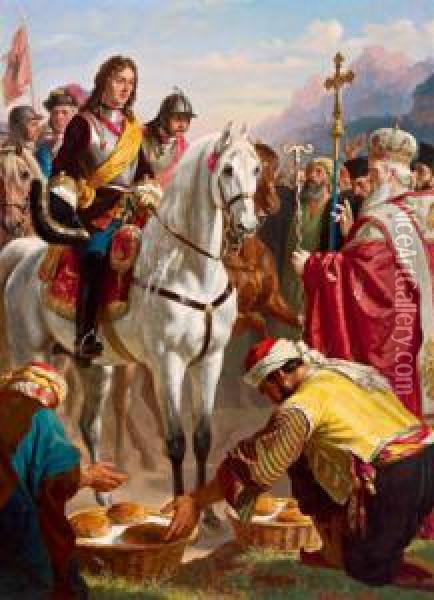 Campagna Del Principe Eugenio In Bosnia Nel 1697 Oil Painting - Carl Von Blaas