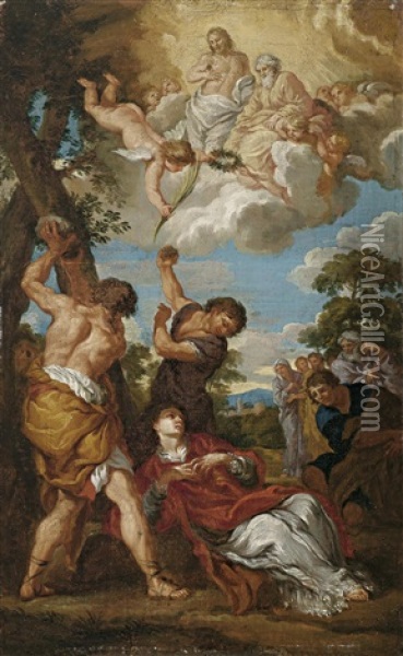 Martyrium Des Heiligen Stephanus Oil Painting - Filippo Lauri
