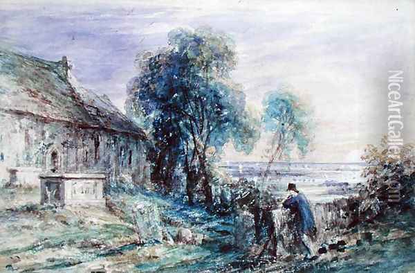 Design for Gray's Elegy Stanza V Oil Painting - John Constable