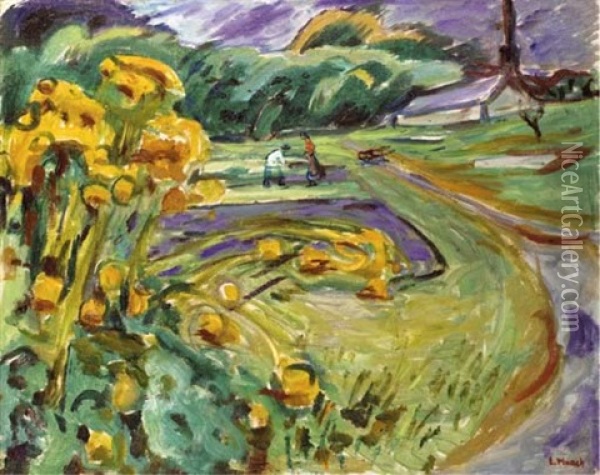 Drivhuset Oil Painting - Edvard Munch
